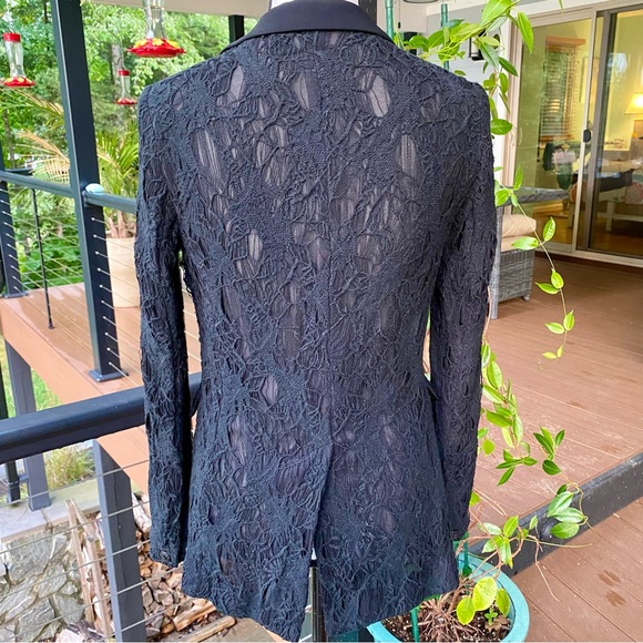 🔥 RAG & BONE . Lace Detailed Tuxedo style Black Blazer. 🔥Size 2 … GORGEOUS! 🔥 - Picture 7 of 17